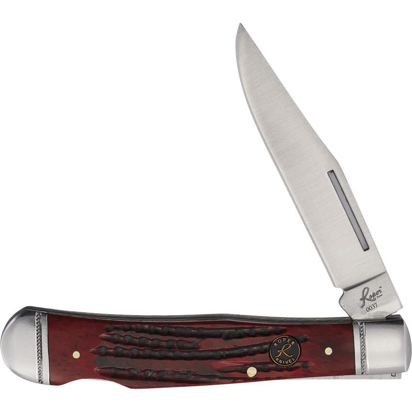Roper Lockback Trapper Red Bone
