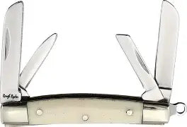 Smooth White Bone Mini 4-Blade Whittler
